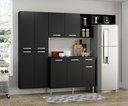 Ver imagem 6 de Cozinha Completa Compacta Pequim Sun Multimóveis com Balcão Preto