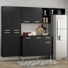 Cozinha Completa Compacta Pequim Sun Multimóveis com Balcão Preto - 1
