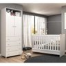 Quarto Infantil completo Roupeiro + berço 4 em 1 escrivaninha e colchão incluso Amore Plus - 1
