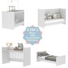Quarto Infantil completo Roupeiro + berço 4 em 1 escrivaninha e colchão incluso Amore Plus - 2