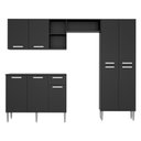 Ver imagem 2 de Cozinha Completa Compacta Pequim Up Multimóveis com Balcão - Preto