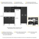 Ver imagem 3 de Cozinha Completa Compacta Pequim Up Multimóveis com Balcão - Preto