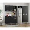 Cozinha Completa Compacta Pequim Up Multimóveis com Balcão - Preto - 6