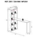 Ver imagem 3 de Escrivaninha com Estante Lateral Multimóveis Branco