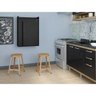 Mesa Dobrável Multimóveis Multiuso com Armário de Parede Preto - 6