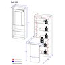 Armário Multifuncional/Multiuso com Prateleiras e Mesa Retrátil com Organizador Multimóveis - 3