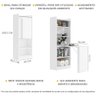 Armário Multifuncional/Multiuso com Prateleiras e Mesa Retrátil com Organizador Multimóveis - 2