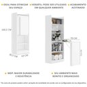 Ver imagem 2 de Armário Multifuncional/Multiuso com Prateleiras e Mesa Retrátil com Organizador Multimóveis