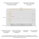 Ver imagem 4 de Painel Nairóbi Plus para TV até 60 Polegadas Branco Acetinado Texturizado