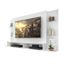 Painel Nairóbi Plus para TV até 60 Polegadas Branco Acetinado Texturizado - 3