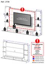 Ver imagem 5 de Painel Nairóbi Plus para TV até 60 Polegadas Branco Acetinado Texturizado