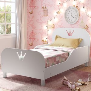 Mini Infantil Cama Realeza com Colchão 150x70cm 100% MDF Multimóveis Branca Branco