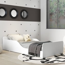Cama Montessoriana Infantil Melissa Plus com Colchão Multimóveis 100% MDF Branca - 1