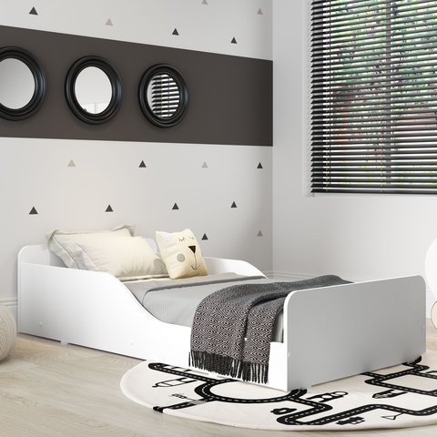 Cama Montessoriana Infantil Melissa Plus com Colchão Multimóveis 100% MDF Branca