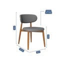 Ver imagem 3 de Kit 4 Cadeiras Mariana Estofadas para Sala de Jantar com Design Curvo Yescasa