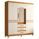Ver imagem 3 de Guarda Roupa Casal New Fusion Casal 10 Portas Cinamomo Off White - Móveis Albatroz