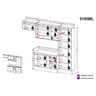 Cozinha Completa Multimóveis Suíça 5195ML com Balcão 10 Portas 2 Gavetas Preto - 6