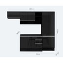 Ver imagem 5 de Cozinha Completa Multimóveis Suíça 5195ML com Balcão 10 Portas 2 Gavetas Preto