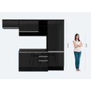 Ver imagem 4 de Cozinha Completa Multimóveis Suíça 5195ML com Balcão 10 Portas 2 Gavetas Preto