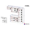 Cozinha Completa Multimóveis Suíça 5195ML com Balcão 10 Portas 2 Gavetas Preto/Branco - 5