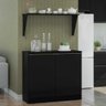 Bancada Balcão com Prateleira/Divisor de Ambientes Multimóveis Preto - 7