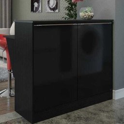Bancada Balcão com Prateleira/Divisor de Ambientes Multimóveis Preto - 1