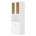 Ver imagem 6 de Armário Multifuncional/Multiuso com 2 Portas de Vidro e Mesa Retrátil com Organizador Multimó