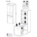 Ver imagem 2 de Armário Multifuncional/Multiuso com 2 Portas de Vidro e Mesa Retrátil com Organizador Multimó