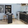Armário com Mesa Dobrável de Parede - Multimóveis Preto - 6