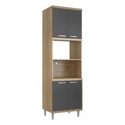 Paneleiro Multimóveis Sicília para forno e micro 5120 Argila/Grafite - 1 Paneleiro Multimóveis Sicília para forno e micro 5120 Argila/Grafite - 1
