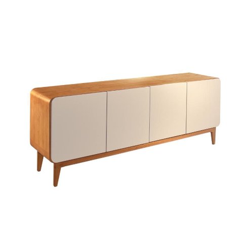Buffet Donna - Madeira Maciça e Mdf 2,00m com 4 Portas - Távoli Decor