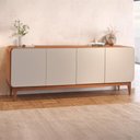 Ver imagem 2 de Buffet Donna - Madeira Maciça e Mdf 2,00m com 4 Portas - Távoli Decor