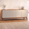 Buffet Donna - Madeira Maciça e Mdf 2,00m com 4 Portas - Távoli Decor - 2