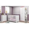 Quarto de bebê Joao e Maria Berço 3x1 Guarda-roupa Cômoda Branco/Flex - 8