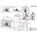 Ver imagem 6 de Quarto de bebê Joao e Maria Berço 3x1 Guarda-roupa Cômoda Branco/Flex