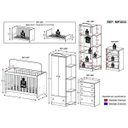 Ver imagem 6 de Quarto de bebê Joao e Maria Berço 3x1 Guarda-roupa Cômoda Branco/Flex