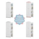 Ver imagem 5 de Quarto de bebê Joao e Maria Berço 3x1 Guarda-roupa Cômoda Branco/Flex