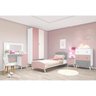 Quarto Completo Doçura com Cama e Penteadeira com Espelho 100% MDF Multimóveis Branco/Cinza/Rosa - 3