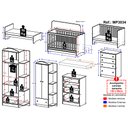 Ver imagem 4 de Quarto Infantil Completo João e Maria com berço 3 em 1 + colchão Multimóveis + Roupeiro e cô