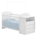 Ver imagem 6 de Berço Cômoda Multifuncional Colinho de Mãe com Colchão Incluso Branco