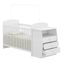 Ver imagem 3 de Berço Cômoda Multifuncional Colinho de Mãe com Colchão Incluso Branco
