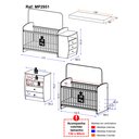 Ver imagem 5 de Berço Cômoda Multifuncional Colinho de Mãe com Colchão Incluso Branco