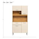 Ver imagem 2 de Kit para Cozinha Compacta Malta Cinamon Off White - Demóbile