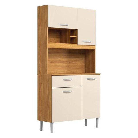 Kit para Cozinha Compacta Malta Cinamon Off White - Demóbile