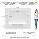 Ver imagem 3 de Estante Rack com Painel e Suporte TV 65" Moscou Multimóveis Branco