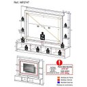 Ver imagem 4 de Estante Rack com Painel e Suporte TV 65 Polegadas Moscou Multimóveis Branco/Lacca Fume