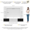 Ver imagem 3 de Estante Rack com Painel e Suporte TV 65" Moscou Multimóveis Branco/Preto