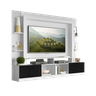 Estante Rack com Painel e Suporte TV 65" Moscou Multimóveis Branco/Preto - 2