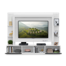 Estante Rack com Painel e Suporte TV 65" Moscou Multimóveis Branco/Preto - 5