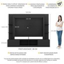 Ver imagem 3 de Estante Rack com Painel e Suporte TV 65" Moscou Multimóveis Preto
